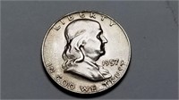 1957 D Franklin Half Dollar Uncirculated