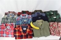 15 Vtg. Men's Flannel Shirts, Cabelas, Woolrich+++