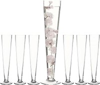 Craft And Party, Sets Of 6, Clear Trumpet Vases,