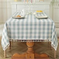 Laolitou Checkered Tablecloth Rectangle Washable