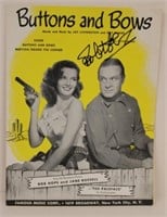 Bob Hope Signed Buttons & Bows 1948 Sheet