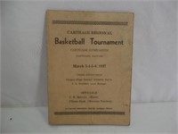 1937 Carthage High School Basketball Program