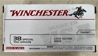 Full Box of Winchester .38 Special 150 GR Lead RN