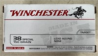 Full Box of Winchester .38 Special 150 GR Lead RN