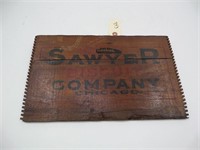 Wooden Advertising Box End - Sawyer Biscuit