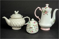 Lot Tea / Coffee Pots & Minton Sugar Bowl