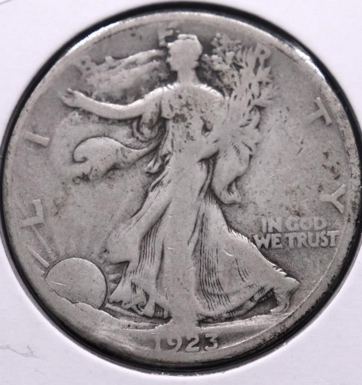 1923 S WALKING HALF DOLLAR F