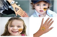 120 STICKERS-EMOJI TEMPORARY TATTOOS 20 CARDS