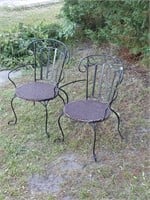Wrought Iron & Wicker Chairs