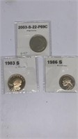 Group of proof coins