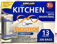 Signature Kitchen Trash Bags With Drawstring 200