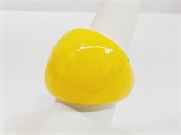 Yellow Lucite Ring Size 7.5