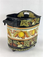 Hand Painted Pail on Casters