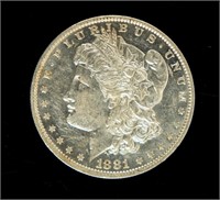 Coin 1881-O Morgan Silver Dollar-BU