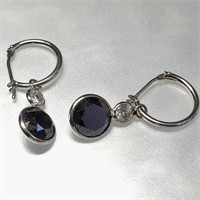 $3200 14K Diamond Hoop (3.85ct) Earrings