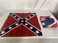 CONFEDERATE FLAGS 21.5 x 21.5 INCHES AND 60 x 36