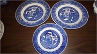 Set of Seven Blue Willow Ware by Royal China