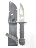 Knife with Compass and Sheath 5” Blade