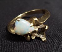 10k gold & opal ring