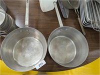 (2) Large Aluminum Sauce Pans - no lids