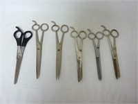 Lot of 6 Salon / Barber Scissors