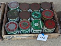 Lot of Vintage Quaker State Oil Cans