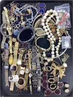 Tray Lot Of Vintage Costume Necklaces