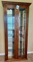 Oak curio cabinet