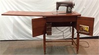 Vintage Walnut Kenmore Sewing Machine Table