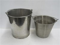 2 Stainless Buckets