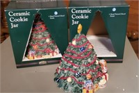 New Xmas Tree  Ceramic Cookie Jars