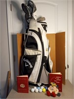 Nice Callaway Golf Bag, Clubs, Balls, Club