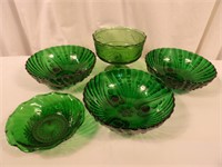 Assorted Forrest Emerald Green Glassware