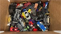 Box of random toy cars 12 x 9 x 3