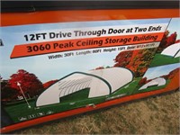 New/Unused TMG 3060 Peak Ceiling Storage Buidling,