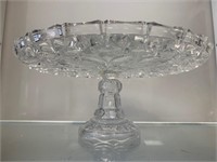 Vintage Pressed Glass Cake Stand