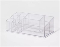 Plastic 9 Slot Mixed Cosmetic Organizer Clear