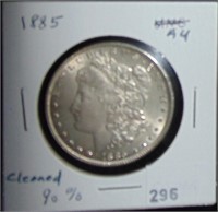 1885 Morgan Dollar AU.