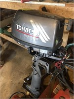 6HP Tohatsu Outboard Motor, Gas Can