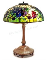 Tiffany Studios #3336 Stained Glass Lamp Pansy