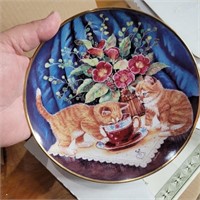 "tea for two" collector plate w/certificate