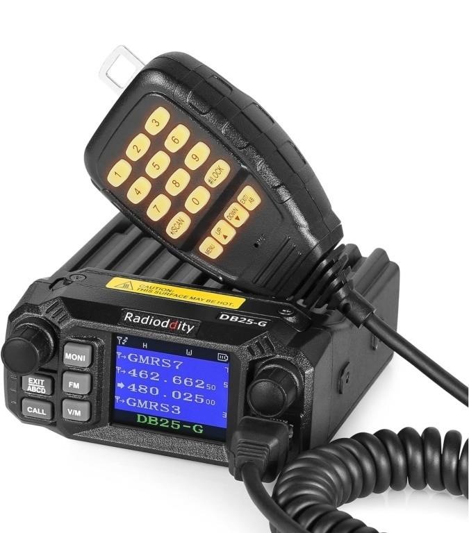 New, Radioddity DB25-G GMRS Mobile Radio, 25