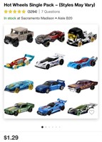 HOT WHEELS SINGLE PACKS QTY 24 (NEW)