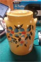 Painted yellow cookie jar