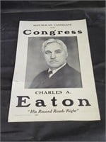 VTG Charles Eaton for Congress Poster