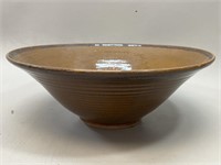 Large Brown Ceramic Bowl VTG