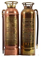Antique Brass Fire Extinguishers
