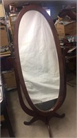Free standing full length dressing mirror