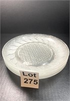 Braided Rim Glass Plate Set
