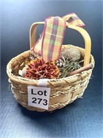 Basket with Forest Themed Items Vera Scott